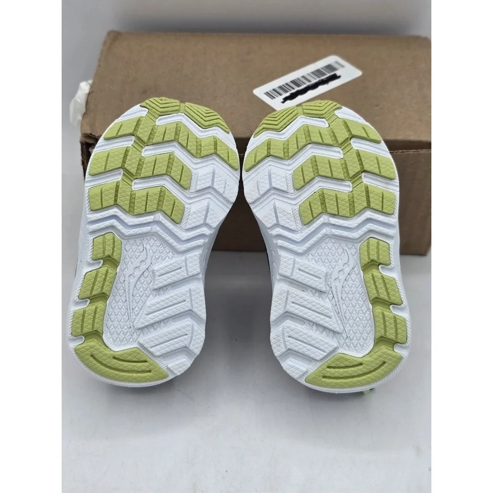 Saucony Wind‎ A/C Pink Green Hook & Loop Running Sneakers Shoes Kids 4M